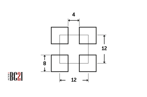 Tôle perforée C8U12